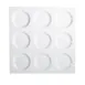CACChina CMP-SQ12 Compartment Tray 12" x 12" x 1" Square 9 Compartments Porcelain White - 1 Dozen 1 image