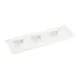 CAC China CN-3T10 3-Comp Tray, 10-1/8" L x 3-3/4" W x 1-1/4" H, 1/2 oz, White, Dishwasher - Dozen 1 image