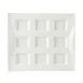 CAC China CN-9T12 9-Compartment Rect Porcelain White 11-3/4" L x 10-1/8" W x 1-3/8" H 1/2 oz-1 Dozen 1 image