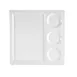 CAC China CTY-25 Citysquare Tray, 14" x 14" x ½" Square Porcelain, White, 4‑Compartment - 1 Dozen 1 image
