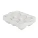 Winco ICCP-6W Ice Cube Tray, 6-Compartment, 2-Piece: Top & Bottom Trays, Makes Spherical 2" Cubes 1 image
