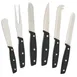 Winco KCS-6 Cheese Knife Set, 6-Piece with POM Handles, Stainless Steel Blades 1 image