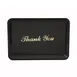 Winco TT-46 Tip Tray, Rectangular 4½" x 6½" Black Plastic with Gold “Thank You” Imprint – 1 Dozen 1 image