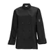 Winco UNF-7KS Beacon Women'S Chef Jacket, Tapered Fit, Double Breasted, black, small 1 image
