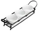 Winco WDP014-101 Trio Bowl Set, 15" x 3.75" O.A., 3 x 8‑oz. bowls, white, metal stand - 12 Sets/Case 1 image