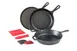 Lodge L6SPA41 Cast Iron Set - 10-1/4" Skillet, Grill Pan, 10-1/2" Griddle, Mitt, Oven Safe - Set 1 image