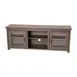 Flash Furniture GC-MBLK65-BK-GG 23" Rectangular TV Stand for up to 80" TVs, Black Wash Finish, Engineered Wood, 3 Shelves 1 image
