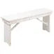 Flash Furniture XA-B-40X12-WH-GG Hercules Series 40" Folding Rustic Farm Bench, 12"D x 17"H, Antique White, 3/4" Solid Pine Top 1 image