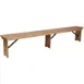 Flash Furniture XA-B-96X12-L-GG Hercules Series 96" Rustic Farm Bench, 12"D, Stained Wood, Folding, Seats 4 Adults 1 image