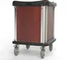 Dinex DXPPH10CH Phantom Meal Delivery Cart, 10 Tray, 43-48 Height, Stainless Steel & Laminate, Cherry Finish 1 image