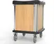 Dinex DXPPHPT10OK PHANTOM Meal Delivery Cart, 10 Tray, 43-48 Height, Stainless Steel & Oak 1 image