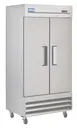 Hubert 105138 39.5" 2-Solid Door Reach-In Freezer, Bottom Mount, 29.73 cu. ft., Stainless Steel Exterior 1 image