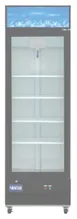 Hubert 124883 - 25" Glass Door Merchandiser, 23 cu.ft., Black, 345W, 115V, R290a, 4 Epoxy Shelves 1 image