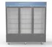 Hubert 186307 53" Merchandiser Refrigerator – 3‑Section, 53 cu.ft., Black Finish Bottom‑Mount Compressor 1 image