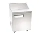 Hubert 207546 27.5" 1-Door Sandwich and Salad Prep Table, 6 Pans, Stainless Steel 1 image