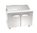 Hubert 210966 46.875" 2-Door Sandwich and Salad Prep Table, 12 Pans, Stainless Steel 1 image