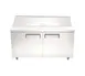 Hubert 22847 60" 2-Door Mega Top Sandwich and Salad Prep Table, 16 Pans, Stainless Steel 1 image