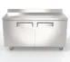 Hubert 28567 60" 2-Door Worktop Freezer, Stainless Steel, 14.2 cu. ft. 1 image