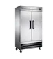 Omcan USA 50110 29" 2-Solid Door Reach-In Refrigerator, 26.5 cu. ft., Stainless Steel, Top Mounted 1 image