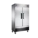 Omcan USA 50111 29" 2-Solid Door Reach-In Freezer, Top Mounted, 26.5 cu. ft., Stainless Steel 1 image