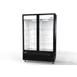 Omcan USA 50124 - 54" Two-Section Merchandiser Refrigerator, 35.5 cu.ft, Stainless Steel, Black, 115V 1 image