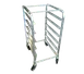Omcan USA 13497 Mobile Half Size End Load Pan Rack w/ (6) 18" x 26" Pan Capacity, Curved Top 1 image
