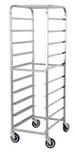 Omcan USA 13501 Stainless Steel Pan Rack w/ (10) Slides, 6" Spacing, 5" Casters 1 image