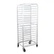 Omcan USA 27054 Aluminum Mobile Full Size End Load Pan Rack w/ (18) 18" x 26" Pan Capacity, Curved Top 1 image