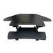 Omcan USA 44561 Ergonomic Corner Desk Platform, Sit & Stand, Adjustable Height, 28.74W x 7.5D, Black, Retractable Keyboard Tray 1 image