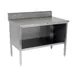John Boos EBOS4R5-24144 Open Front Work Table with Mid-Shelf, Backsplash / 144"W X 24"D 1 image
