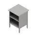 John Boos EBOS6-2436 Open Front Work Table with Mid-Shelf, Flat Top / 36"W X 24"D 1 image