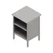 John Boos EBOS6-3072 Open Front Work Table with Mid-Shelf, Flat Top / 72"W X 30"D 1 image