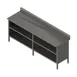 John Boos EBOS6R5-30132 Open Front Work Table with Mid-Shelf, Backsplash / 132"W X 30"D 1 image