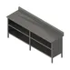 John Boos EBOS6R5-3096 Open Front Work Table with Mid-Shelf, Backsplash / 96"W X 30"D 1 image
