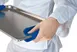 Carlisle 31211 - Araven Silicone Pot Holder, 6" x 5" x 3", Blue, Non‑Slip, Hanging Hole, -40° to 446° F 2 image