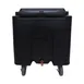 CACChina ICCD-126K Ice Caddy, 31-1/2"L x 23"W x 29-3/8"H, 126 lb Black Plastic Bin, Sliding Cover 2 image