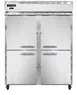 Continental Refrigerator 2RENSSPTHD-SD-GD 57" 2-Section Pass-Thru Refrigerator, 52 cu. ft., Half Doors, Top Mounted 1 image