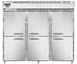 Continental Refrigerator D3RENPTHD-SD-GD 85-1/5" 3-Section Pass-Thru Refrigerator, 75 cu. ft., Top Mounted 1 image