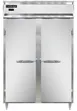 Continental DL2W-PT-SD-GD "Full Height" 2-Section 2-Door Pass-Thru Heated Holding Cabinet with Glass & Stainless Steel Doors 1 image