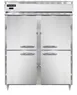 Continental Refrigerator DL2WE-SS-PT-HD-SD-GD 2-Section Heated Holding Cabinet, 52 cu ft, Stainless Steel, Pass-Thru, Half-Height Glass & Stainless Steel Doors 1 image