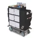 Forbes Industries 2153A Sangen Steel Housekeeping Cart w/ (2) Shelves - 18"W X 18"D X 36"H  1 image