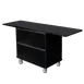 Forbes Industries 4792-EN Black Laminate Beverage Cart w/ (2) Shelves & (2) Drop Leaves  1 image