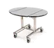 Forbes Industries 4960 Service Table, 36"x43-1/2" Oval Tilt‑Up Lam Top, 4SW 2TF Frame, HotBox Rails 1 image