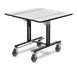 Forbes Industries 4971 Table, 35-1/2" x 39" Laminate Top, Epoxy Steel Frame, 2 Braked Casters 2 image