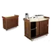 Forbes Industries 5759 Beverage Cart w/ (2) Sliding Doors & 3-Sided Avonite Top, Wood Veneer Cabinet 1 image