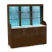 Forbes Industries 5873-GLASS TILE Mobile Back Bar w/ (3) Doors,  (6) Glass Shelves, 5" Wheels 1 image