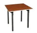 Forbes Industries 600-4242A 600 Series Square Folding Table, 42" x 42", 30"H, Plywood Top with Walnut Stain & UV Polycoat, Aluminum Edge 1 image