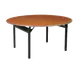 Forbes Industries 600-48DIA 48" Round Folding Table, 30"H, Plywood Top with Walnut Finish, Aluminum Edge 1 image