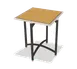 Forbes Industries 7028L-36 EcoFlex Elite Lam Series Square Folding Table, 30"W x 30"D x 36"H, Textured Black Steel, Two-Sided Laminate Top 1 image
