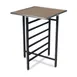 Forbes Industries 7065L-30 EcoFlex Fiji Folding Table, 30" Diameter x 30"H, Side Mount, Textured Black Steel, Two-Sided Laminate Top 1 image